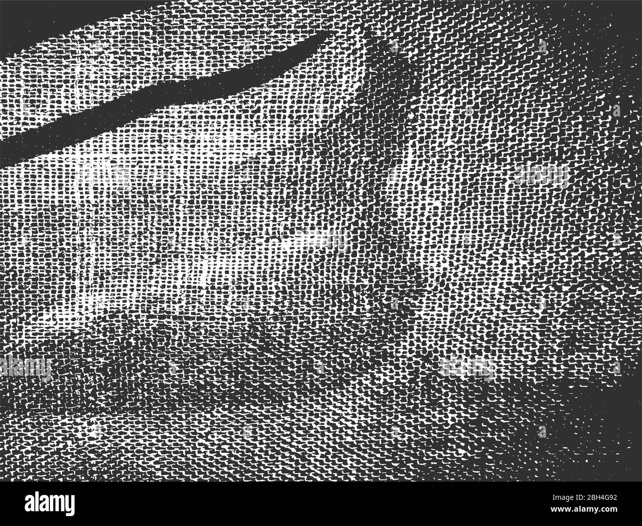 Texture vectorielle de grunge de détresse de tissu avec ornement floral et vagues. Fond noir et blanc. Illustration de l'EPS 8 Illustration de Vecteur