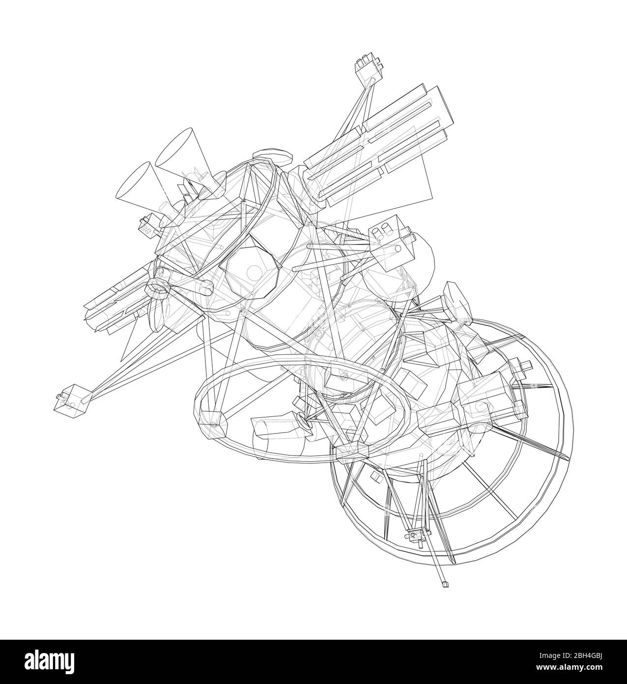 Concept de satellite de communication. Vecteur Illustration de Vecteur