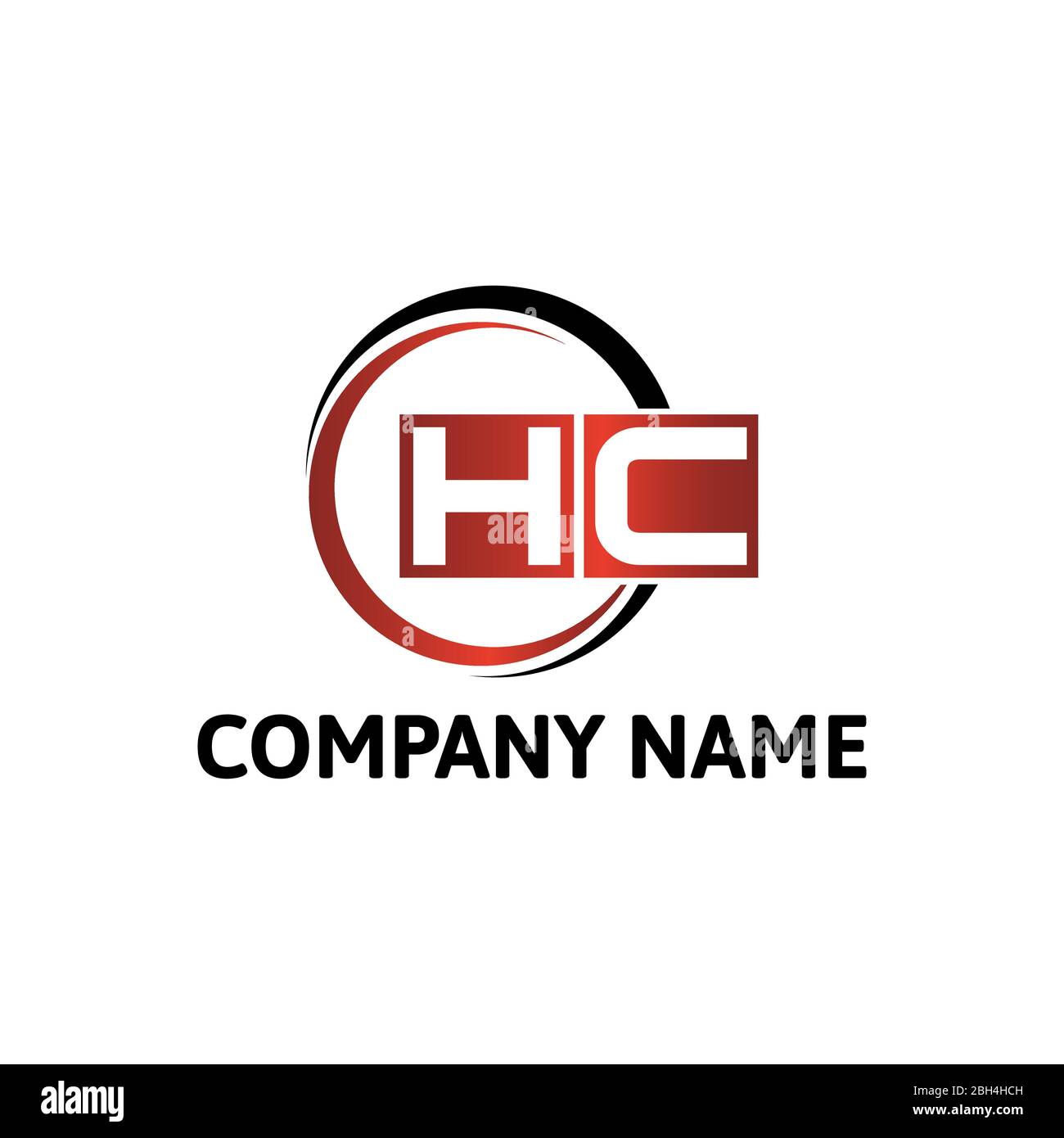 Logo lettre HC avec forme géométrique colorée, logo de combinaison de lettres pour l'industrie créative, le Web, les affaires et la société. Illustration de Vecteur
