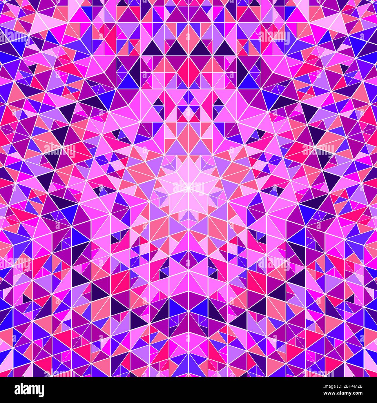 Motif polygonal abstrait en mosaïque circulaire coloré Illustration de Vecteur