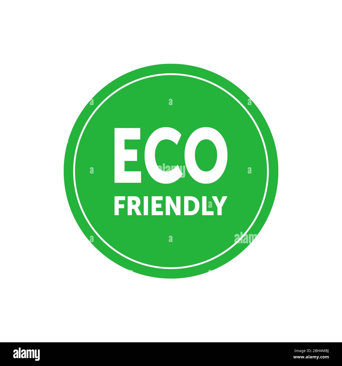 Badge vert simple écologique. Élément de conception pour le conditionnement de matériel de conception et de promotion. Illustration vectorielle. Illustration de Vecteur