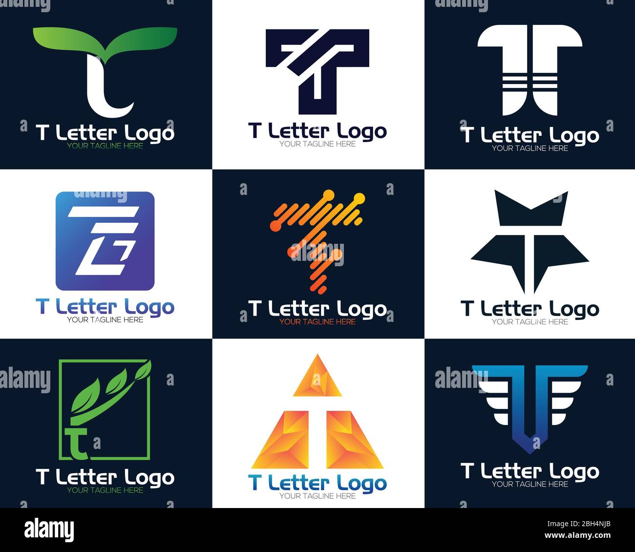 Éléments graphiques vectoriels du logo de l'icône numérique T de la lettre technologique. T modèle de conception initiale du logo lettre. Illustration de Vecteur