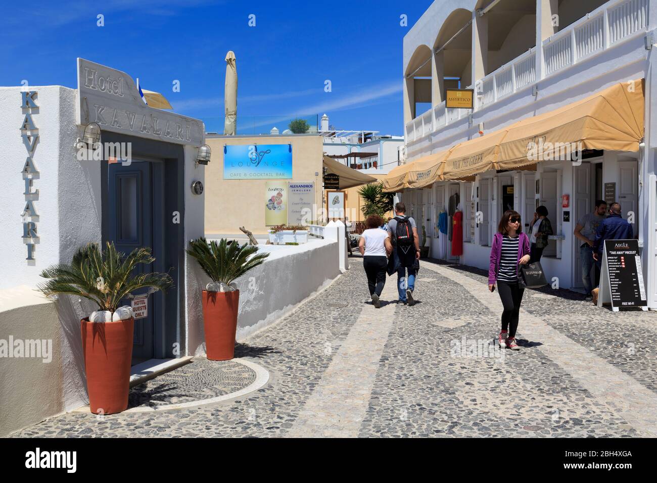 Magasin, Fira Town, île de Santorin, Grèce, Europe Banque D'Images