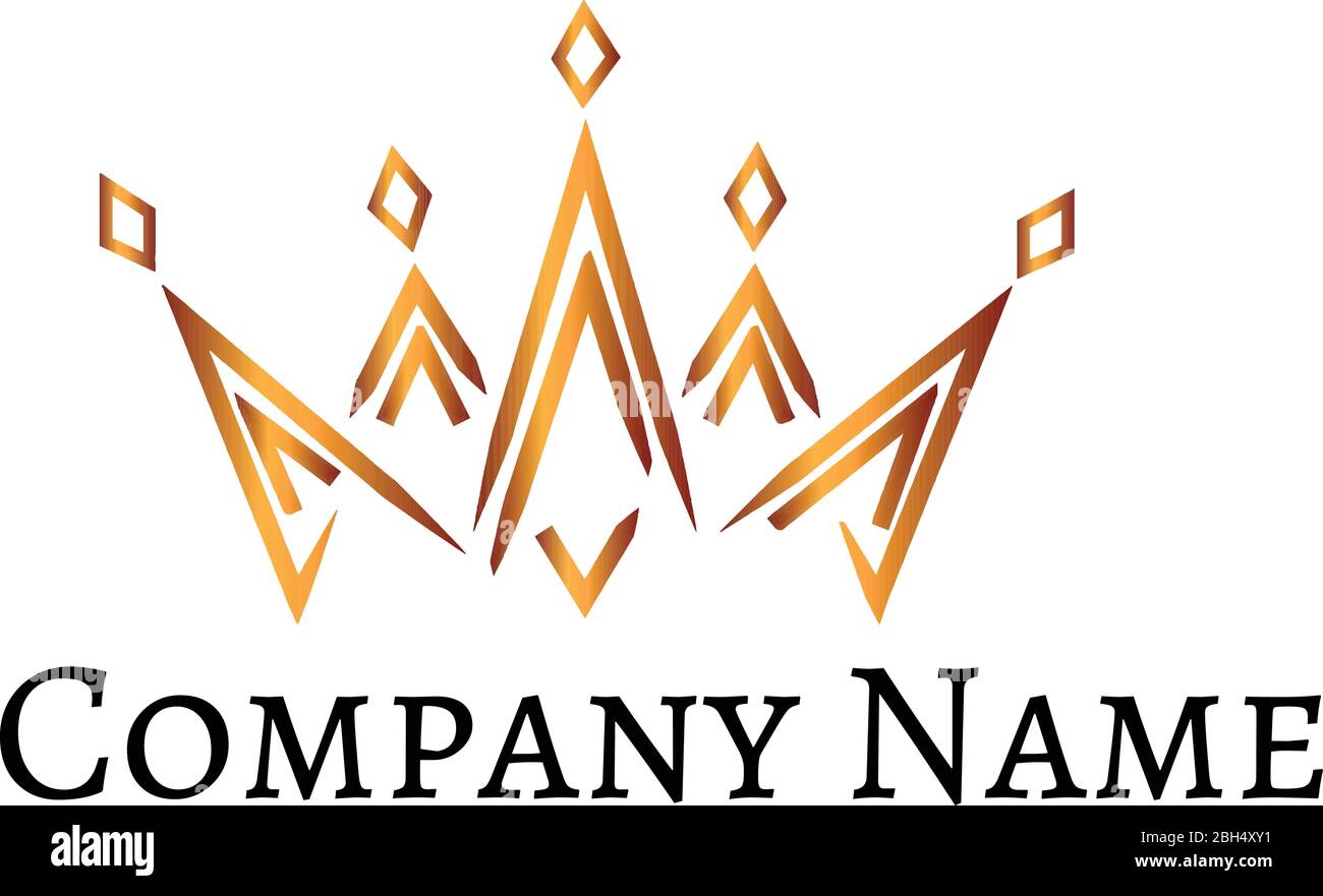 logo or couronne de luxe vectoriel Illustration de Vecteur