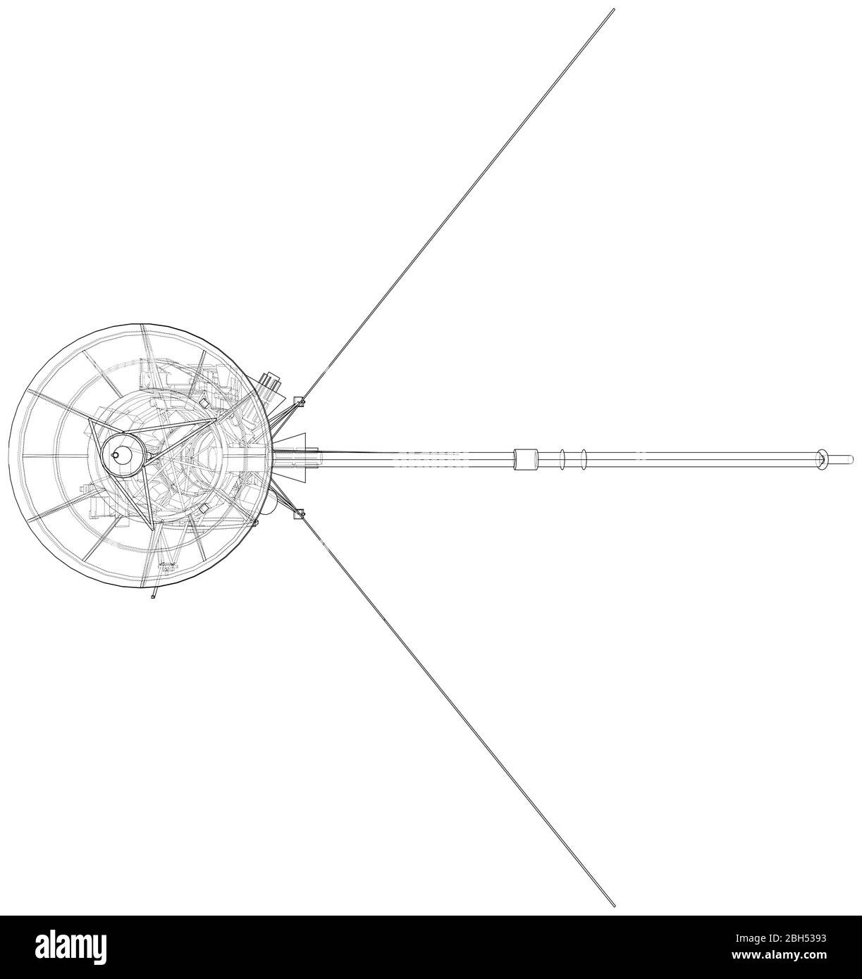 Concept de satellite de communication. Vecteur Illustration de Vecteur