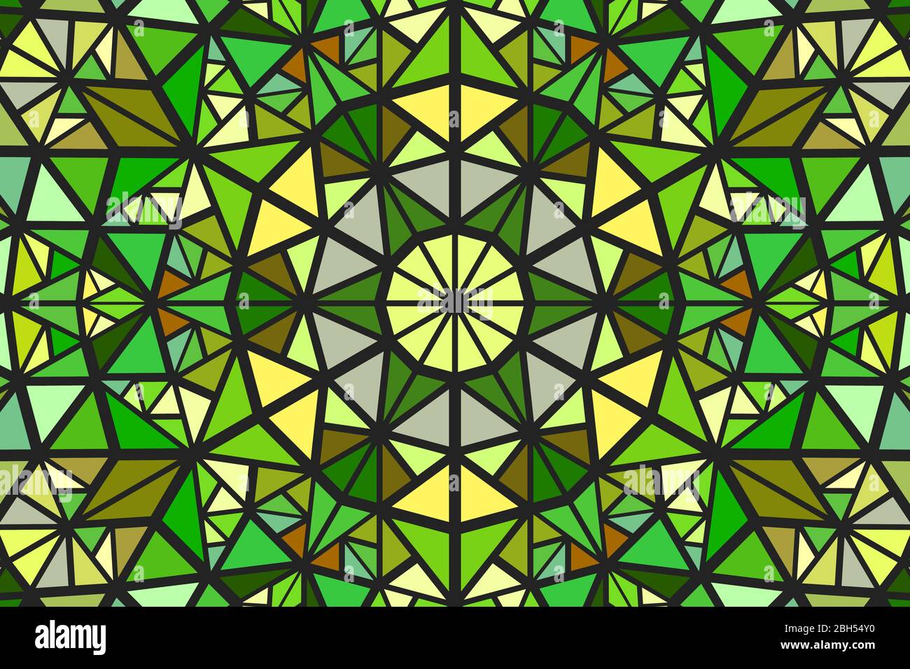 Motif géométrique dynamique abstrait en mosaïque ronde Illustration de Vecteur