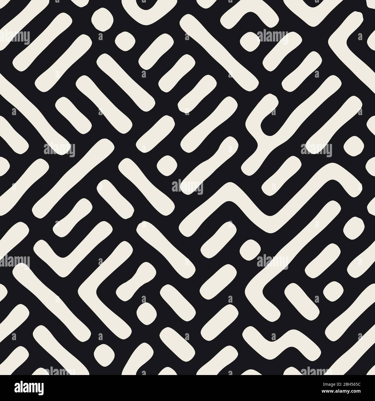 Vector pattern. transparente Des formes organiques monochrome de texture. Résumé fond arrondi élégant lignes malpropre. Illustration de Vecteur