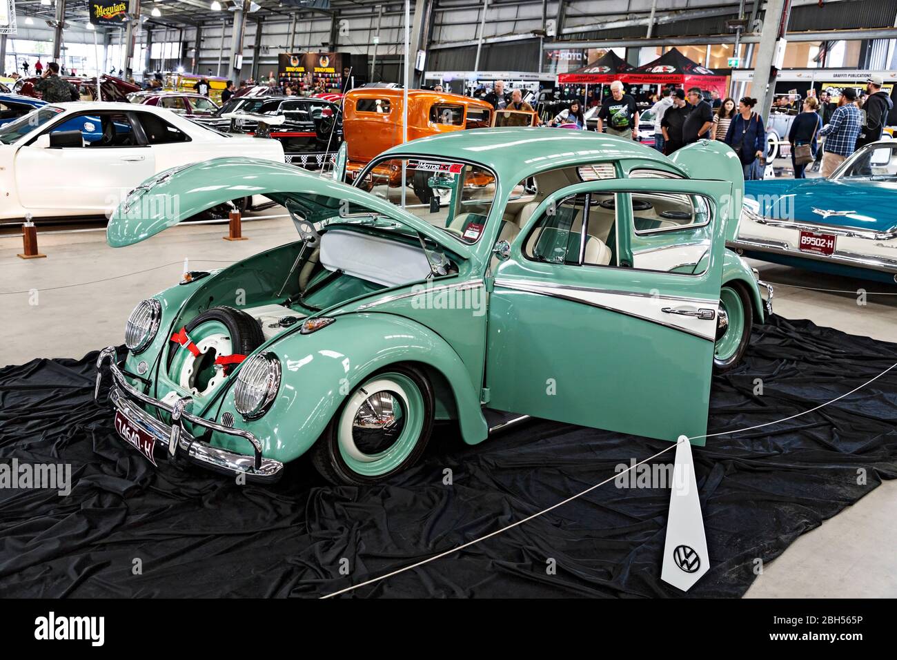 Automobiles / un classique du modèle Volkswagen des années 1960 ( Beetle ) présenté lors d'un spectacle automobile à Melbourne Victoria Australie. Banque D'Images