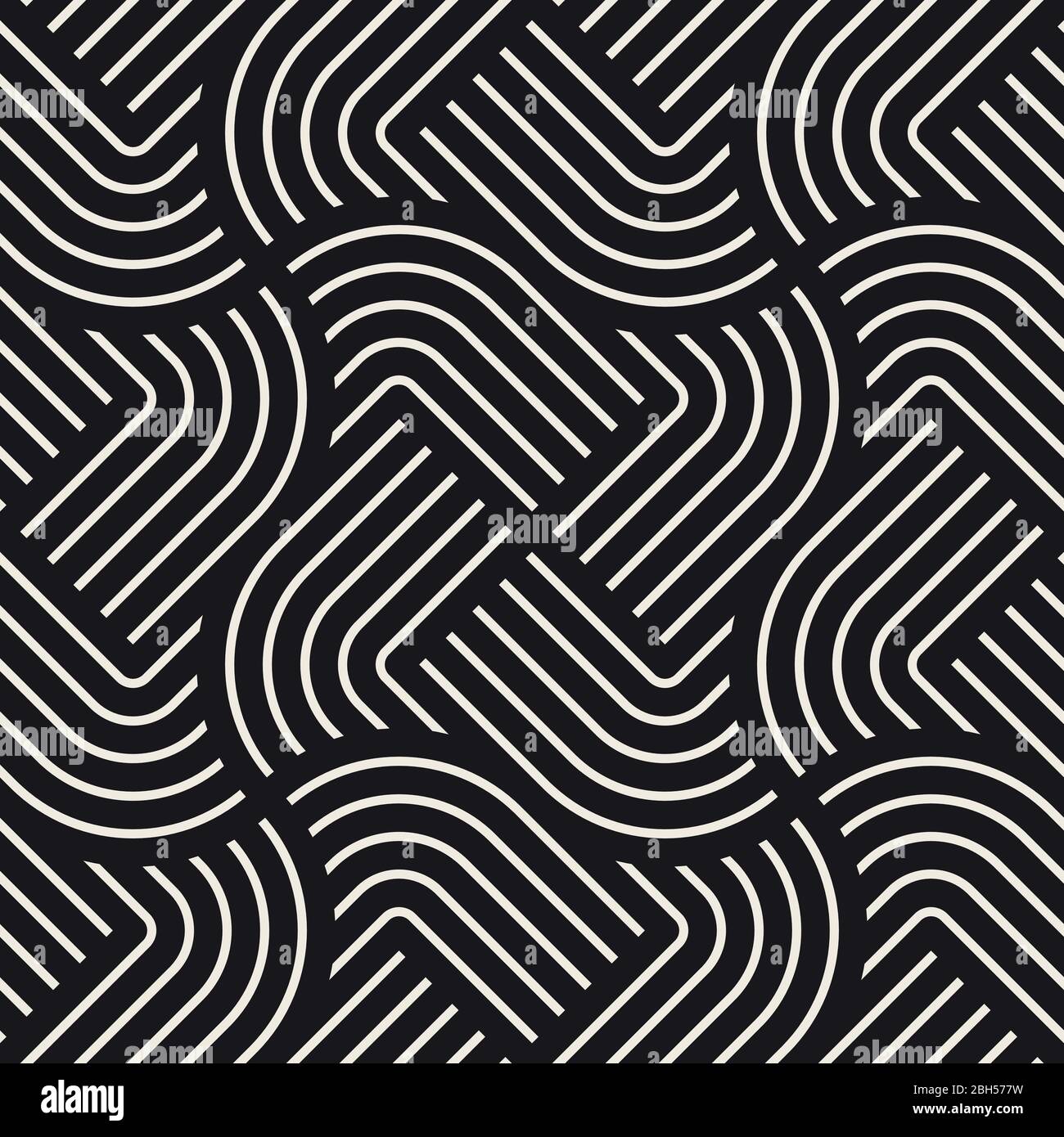 Vectorisation de la répétition transparente. Répétition de mosaïques géométriques avec grille de lignes arrondies rasées. Illustration de Vecteur