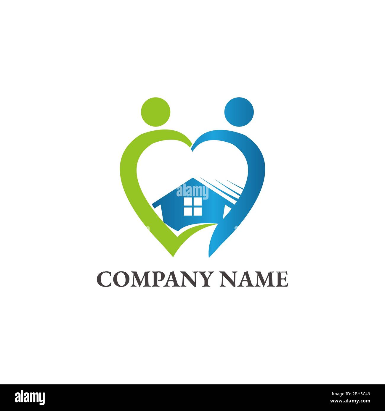 Modèle vectoriel de logo Love home. Illustration de Vecteur