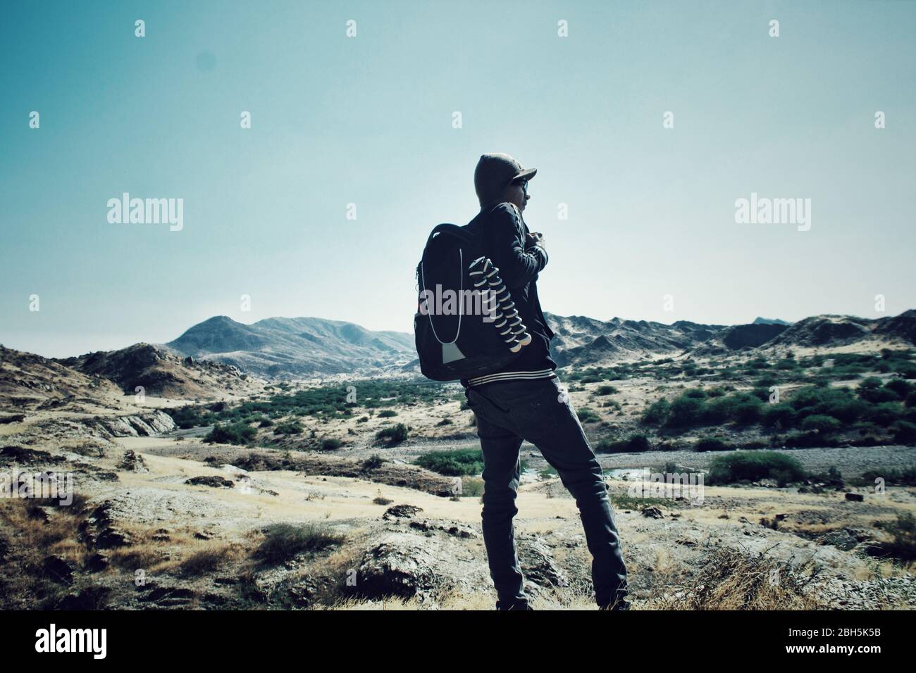 La photographie de paysage de montagnes Banque D'Images