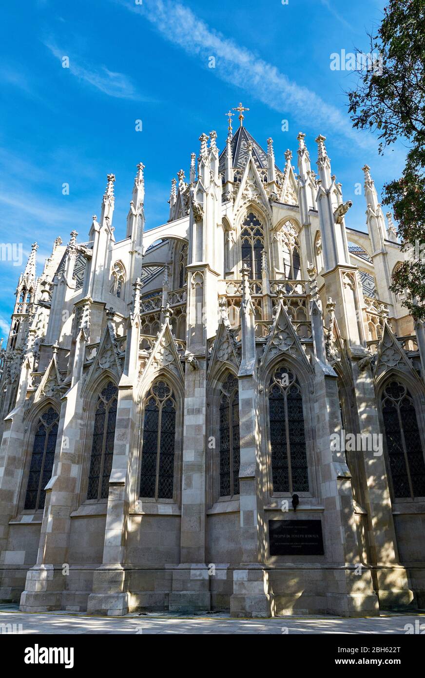 Vue sur Votivkirche dans le centre de Vienne, Autriche Banque D'Images