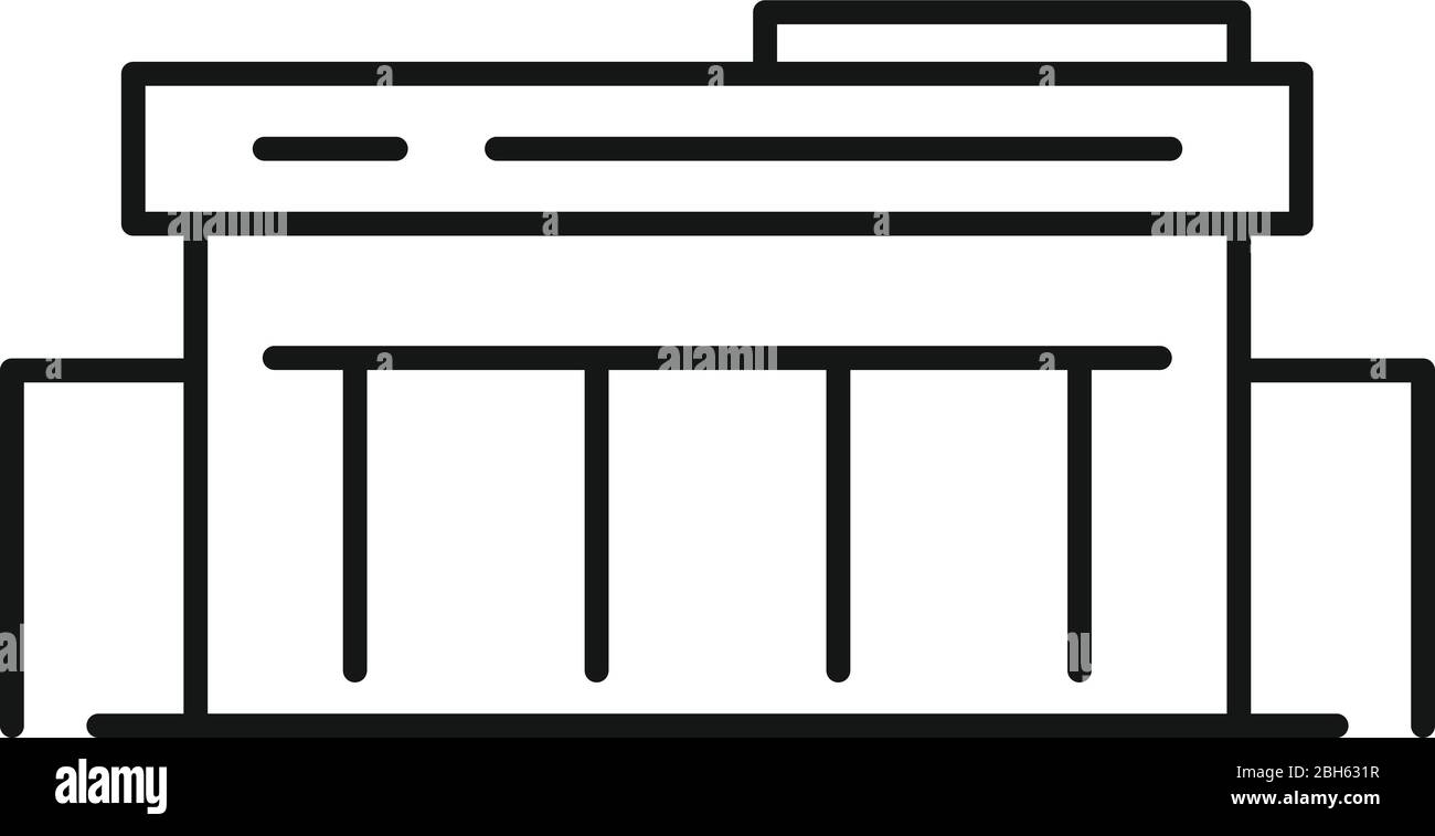 Icône du centre d'exposition. Aperçu de l'icône vectorielle du centre d'exposition pour la conception de sites Web isolés sur fond blanc Illustration de Vecteur