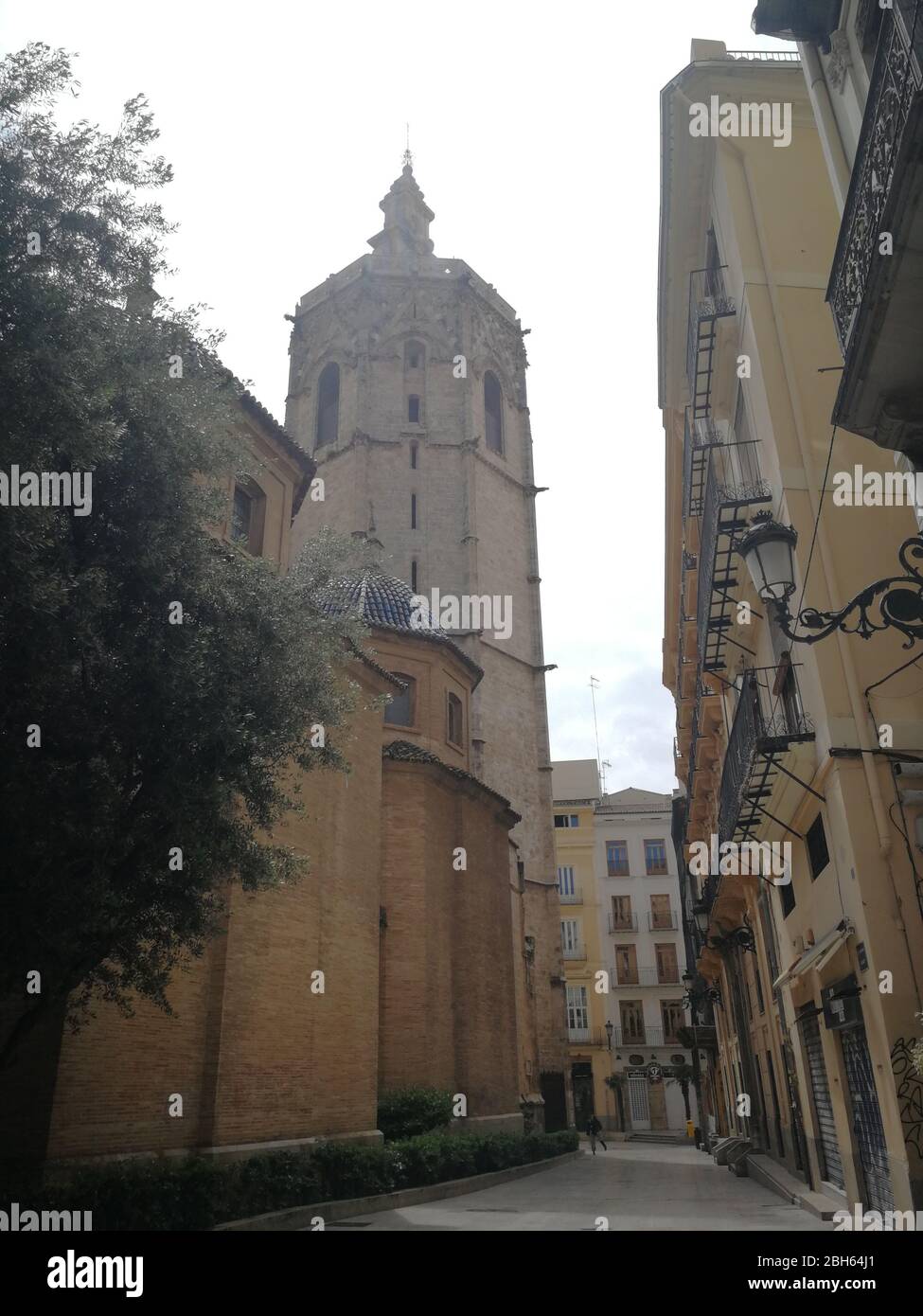 Rues vides de Valence, Espagne, en raison du verrouillage du coronavirus Banque D'Images