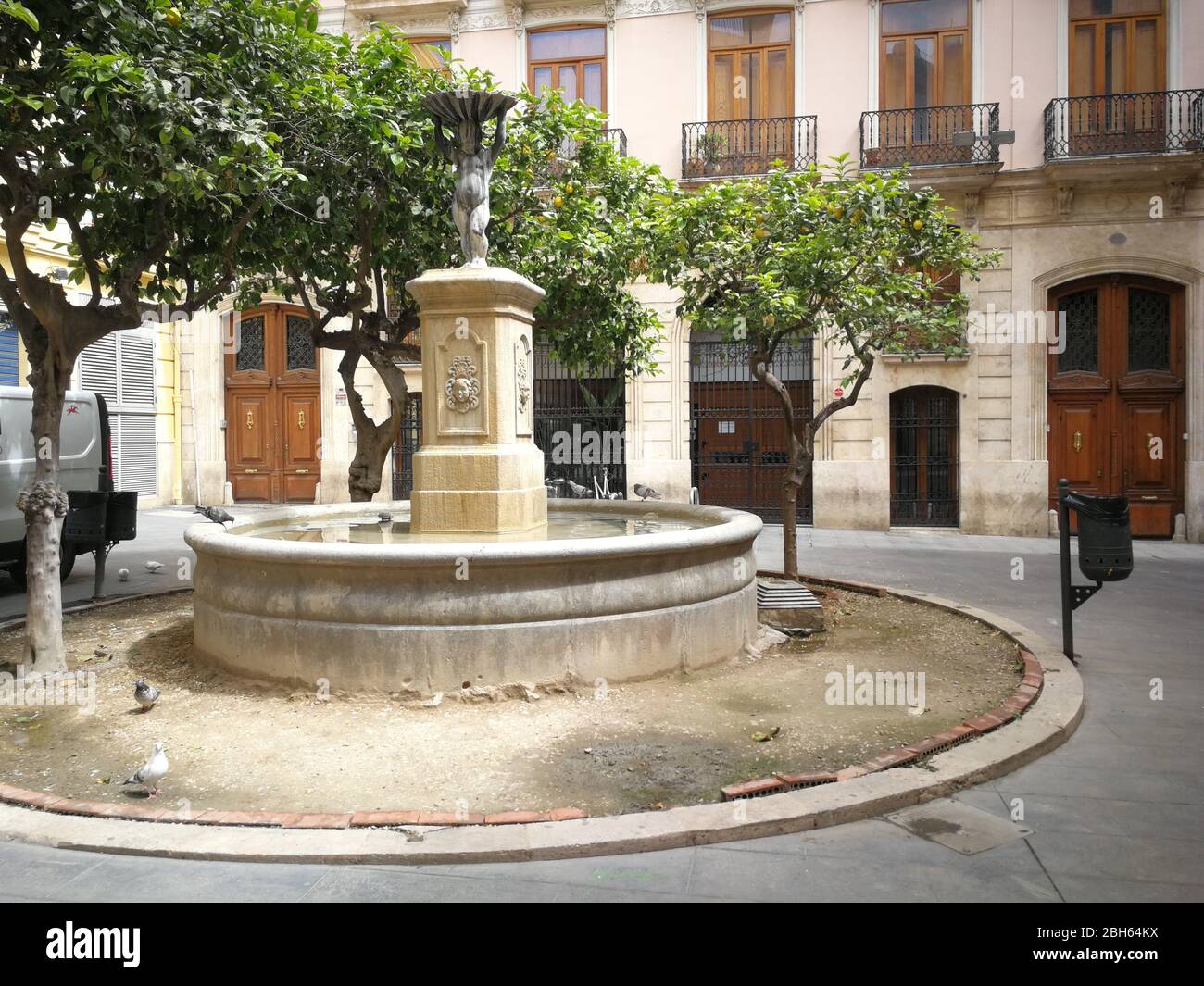 Rues vides de Valence, Espagne, en raison du verrouillage du coronavirus Banque D'Images