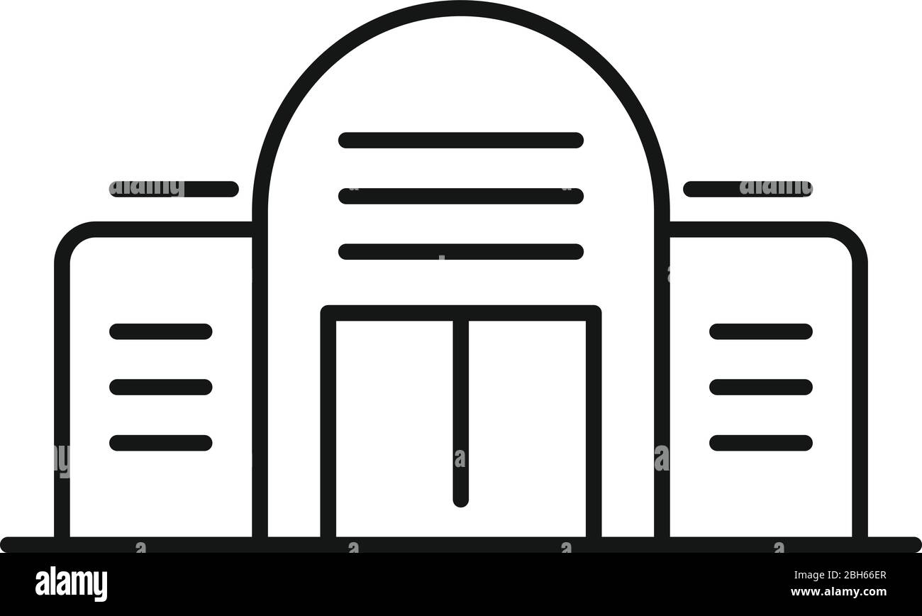 Nouvelle icône du centre d'exposition. Présenter une nouvelle icône vectorielle de centre d'exposition pour la conception de sites Web isolés sur fond blanc Illustration de Vecteur