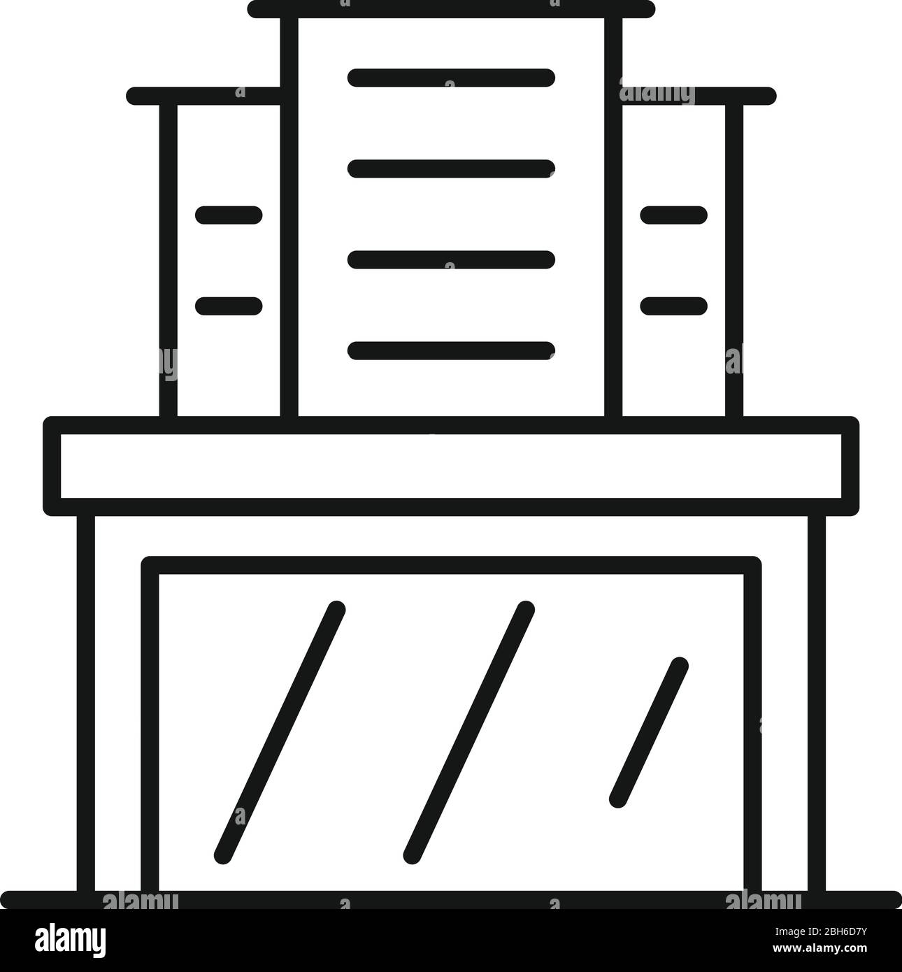 Icône du hall d'exposition. Présentation du centre d'exposition exposition exposition exposition exposition vecteur icône pour la conception de sites Web isolé sur fond blanc Illustration de Vecteur