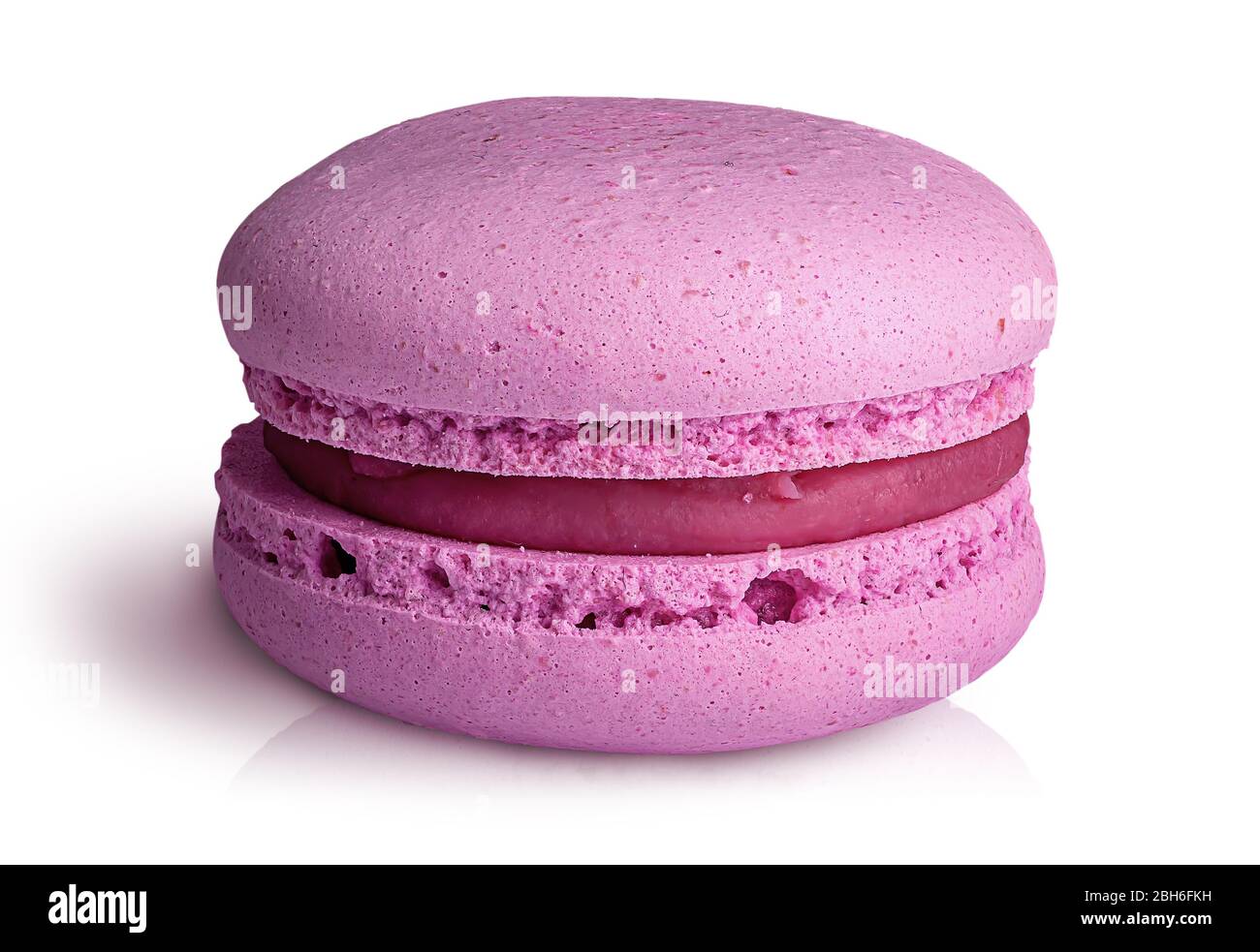 Vue avant du macaron rose Banque D'Images