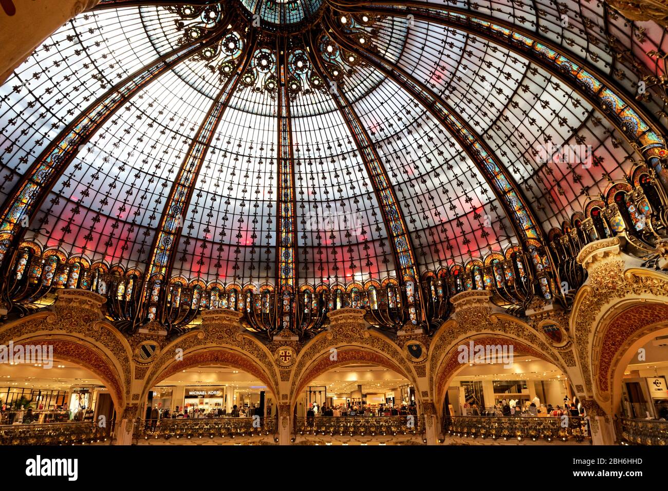 Galeries Lafayette Haussman, Paris, France Banque D'Images
