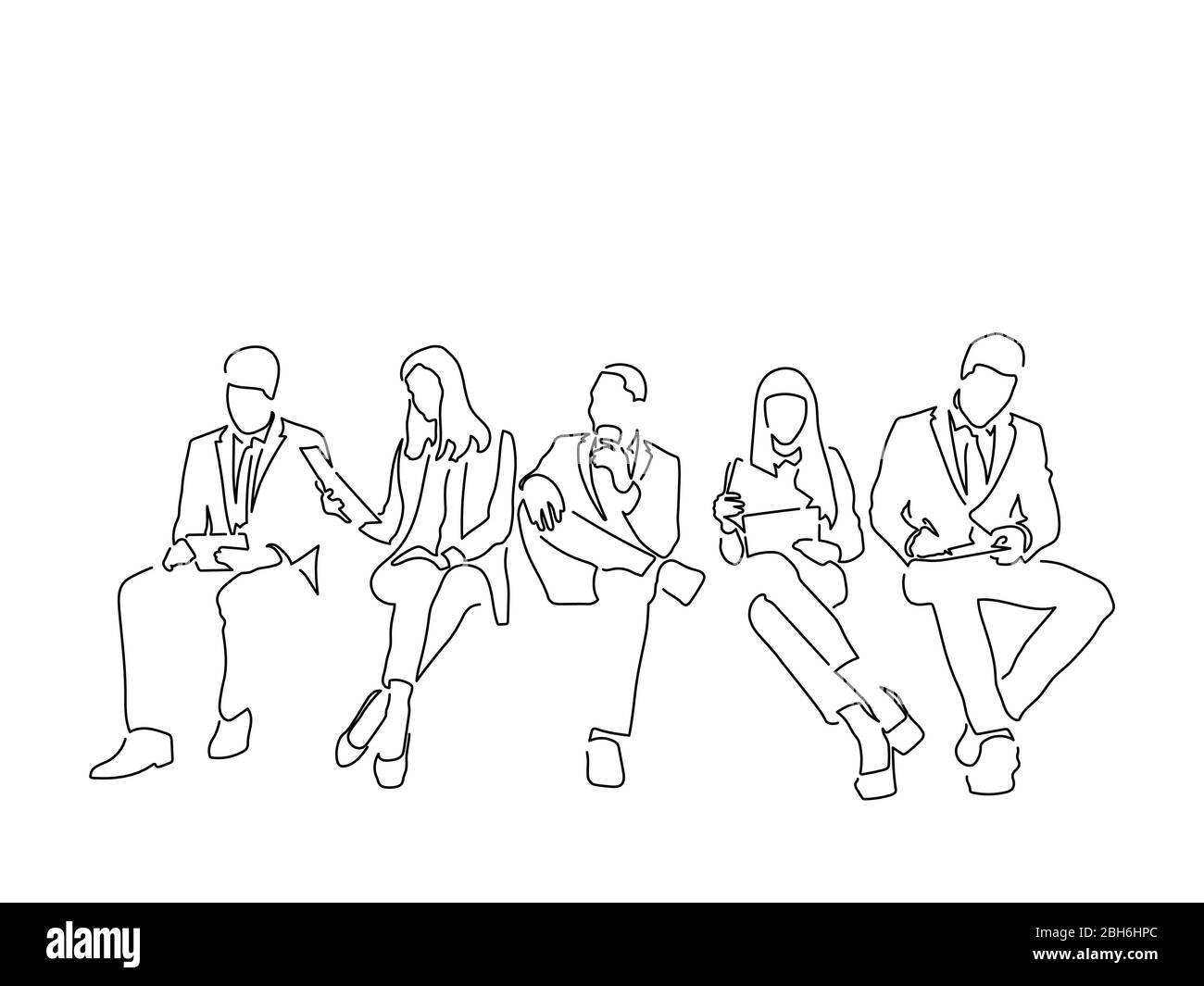 Personnes travaillant sur le dessin, la conception d'illustration vectorielle. Illustration de Vecteur