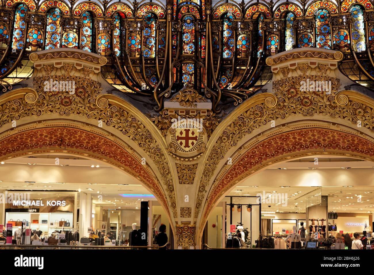 Galeries Lafayette Haussman, Paris, France Banque D'Images