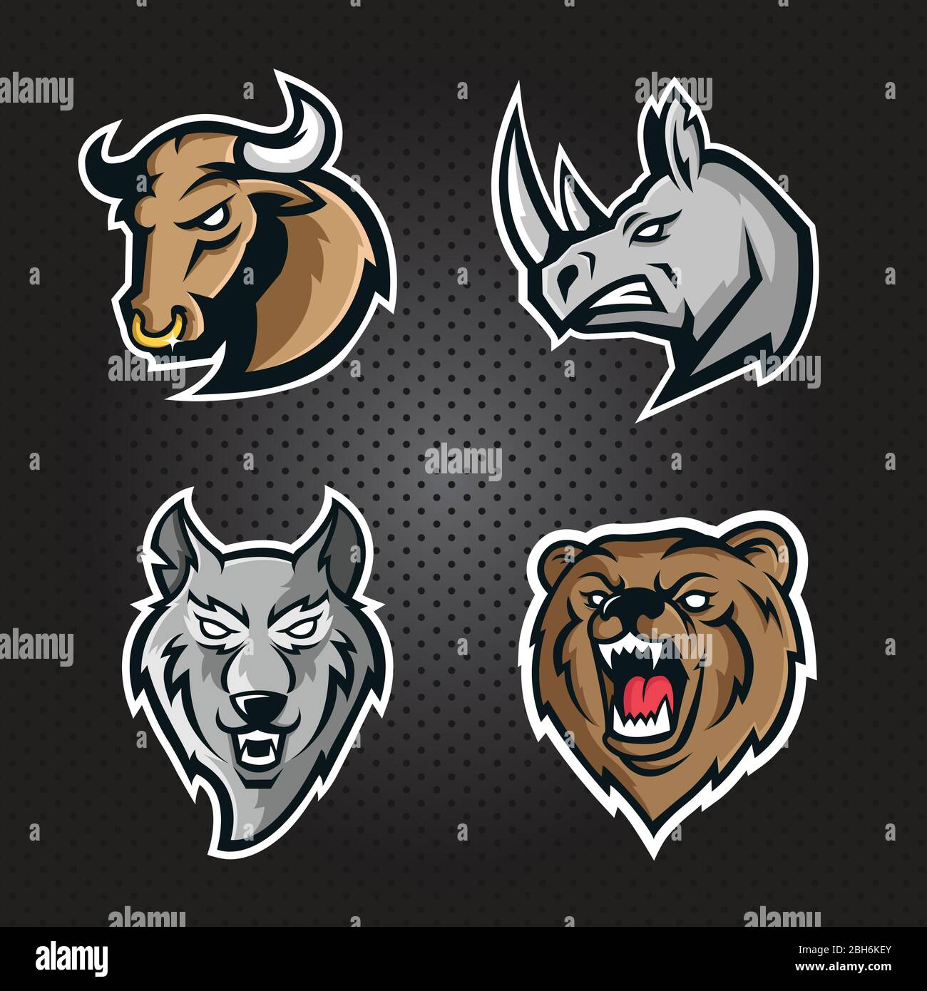 Logo mascotte. Pour l'équipe eSports Illustration de Vecteur