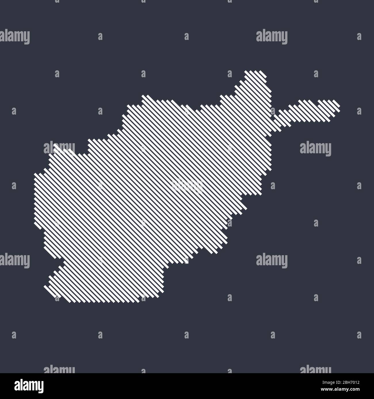 Carte stylisée de la diagonale de l'Afghanistan Illustration de Vecteur