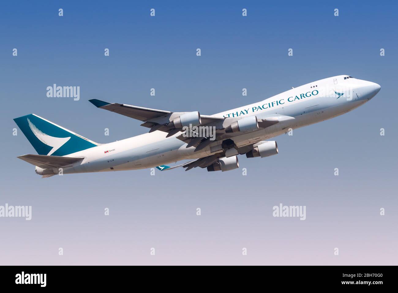 Hong Kong, Chine – 20 septembre 2019 : Cathay Pacific Cargo Boeing 747-400 F à l'aéroport de Hong Kong (HKG) en Chine. Banque D'Images