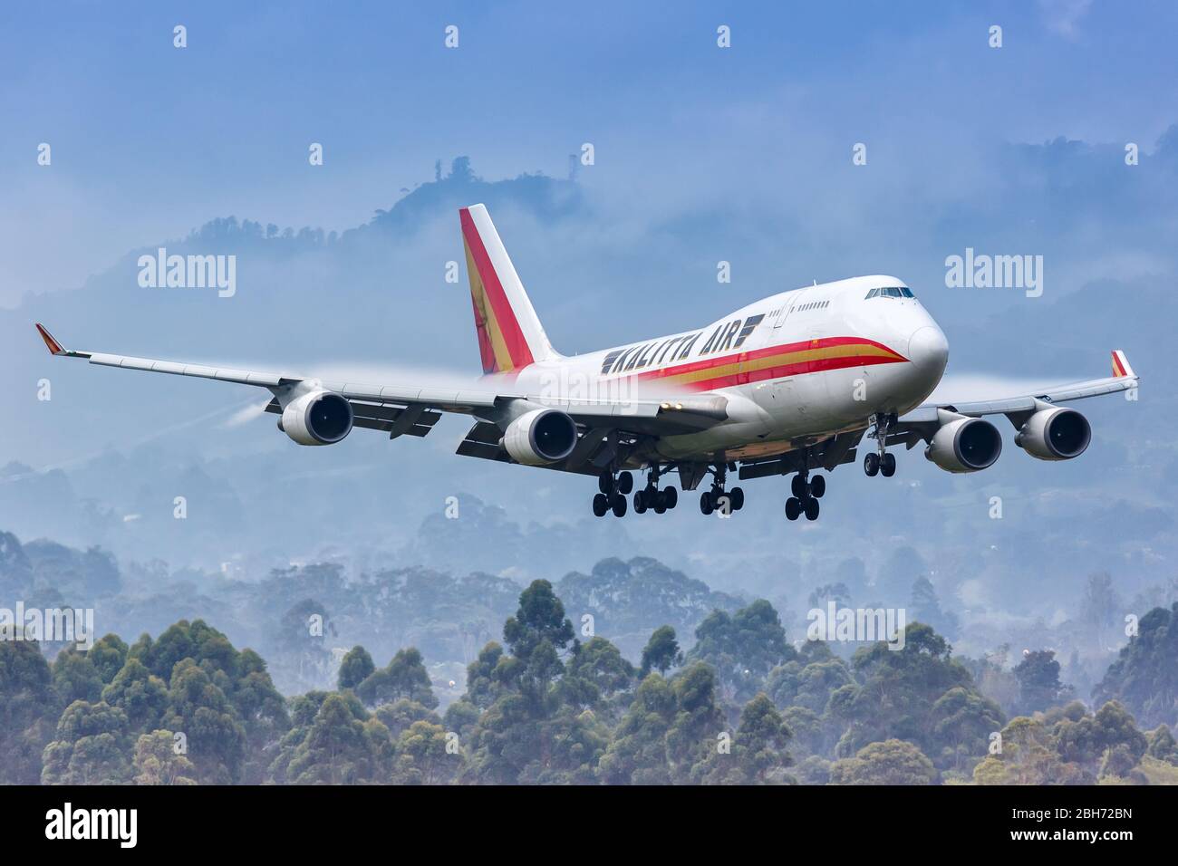 Medellin, Colombie – 27 janvier 2019 : avion Kalitta Air Boeing 747-400(BCF) à l'aéroport de Medellin (MDE) en Colombie. Banque D'Images