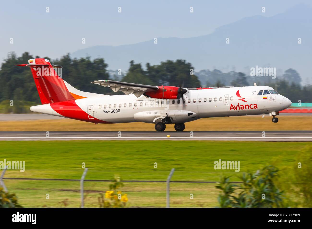 Bogota, Colombie - 30 janvier 2019 : Avianca ATR 72 avion à l'aéroport de Bogota (bog) en Colombie. Banque D'Images