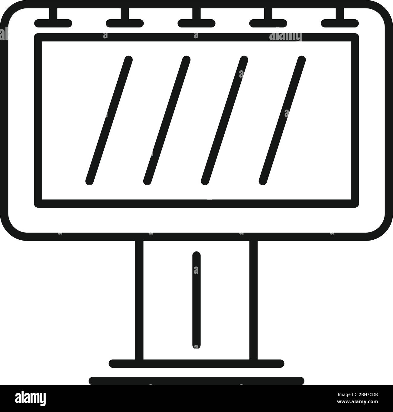 Icône du centre d'exposition du panneau. Contours panneau d'exposition icône vectorielle pour le design web isolé sur fond blanc Illustration de Vecteur