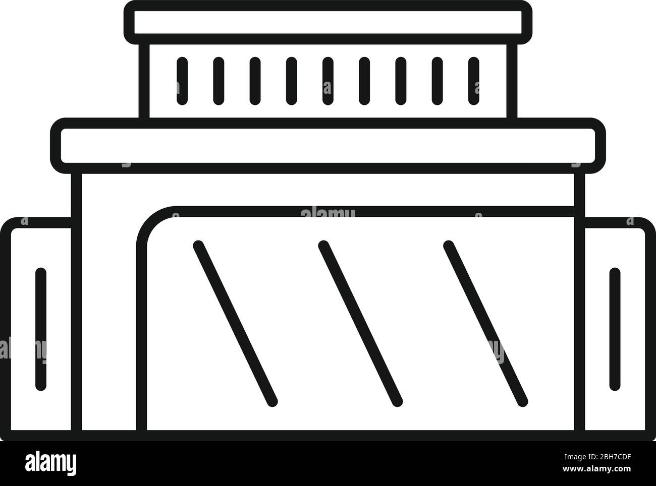 Icône du centre d'exposition de location. Contour louer centre d'exposition icône de vecteur pour la conception de Web isolé sur fond blanc Illustration de Vecteur