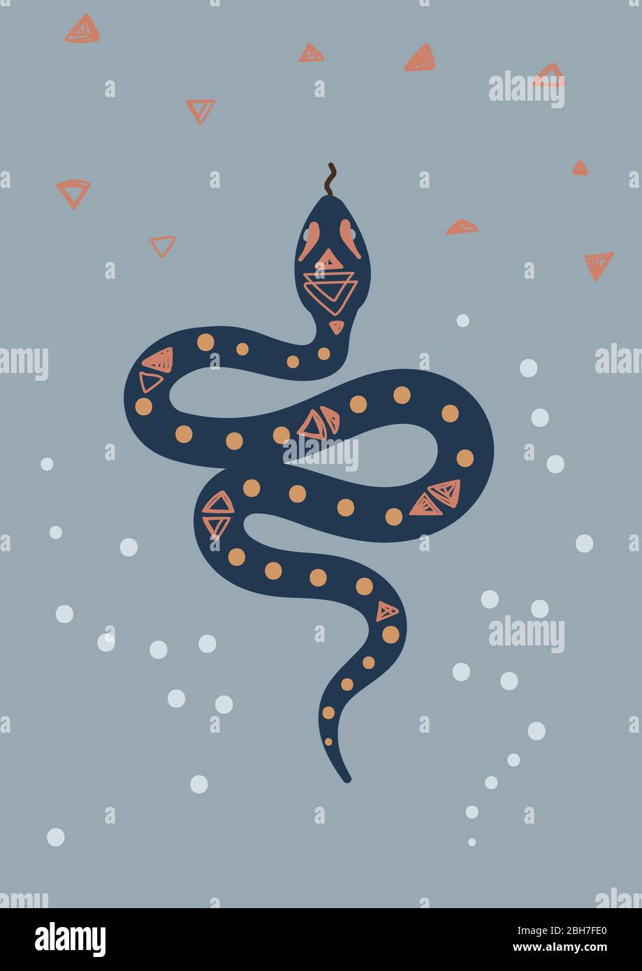 Illustration vectorielle de symbole de serpent occulte. Illustration de Vecteur