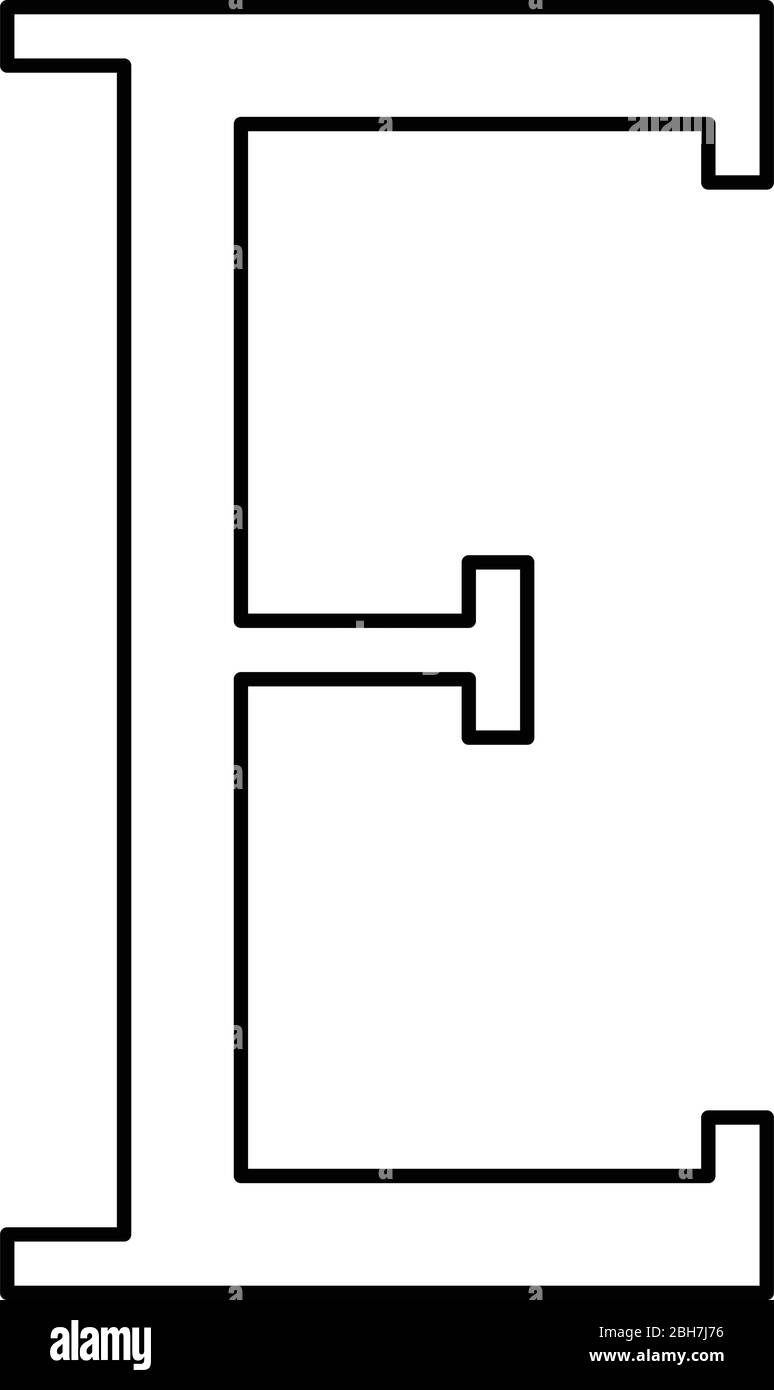 Epsilon symbole grec majuscule majuscule police majuscule icône contour noir illustration vectorielle style plat image simple Illustration de Vecteur Epsilon symbole grec majuscule majuscule police majuscule icône contour noir illustration vectorielle style plat image simple Illustration de Vecteur