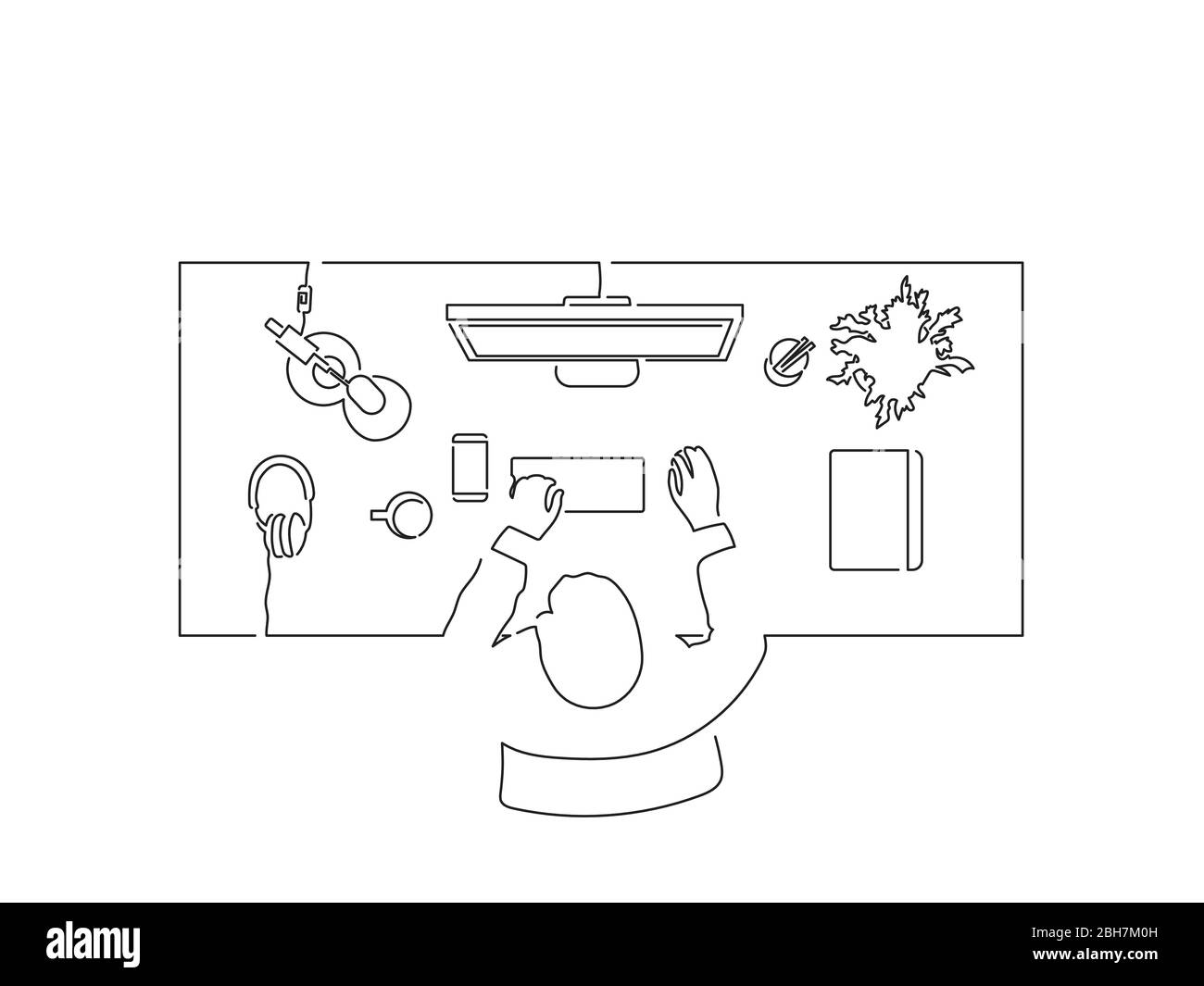 Personnes travaillant sur le dessin, la conception d'illustration vectorielle. Illustration de Vecteur