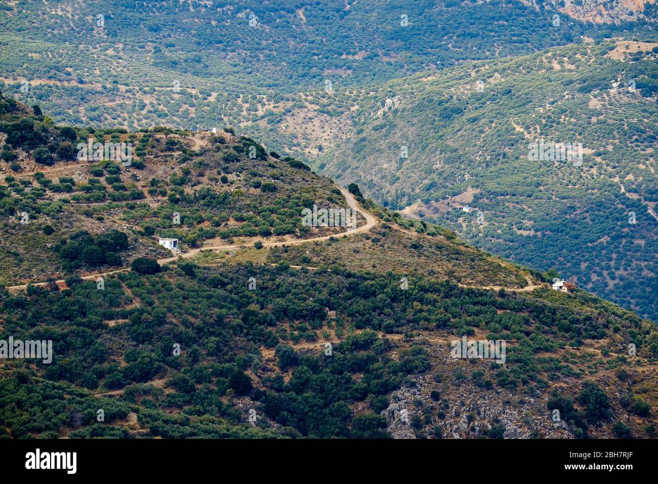 Tordez la route de montagne, Crète, Grèce Banque D'Images