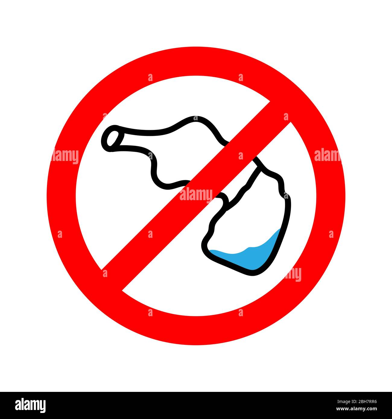 dites non pour bouteille d'illustration de conception graphique vectorielle en plastique Illustration de Vecteur