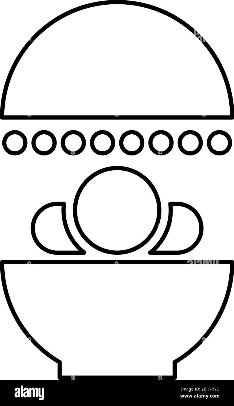 Solarium traitement humain traitement d'exposition examen CT du corps CAT Scan icône de radiothérapie contour noir illustration vectorielle image simple de style plat Illustration de Vecteur