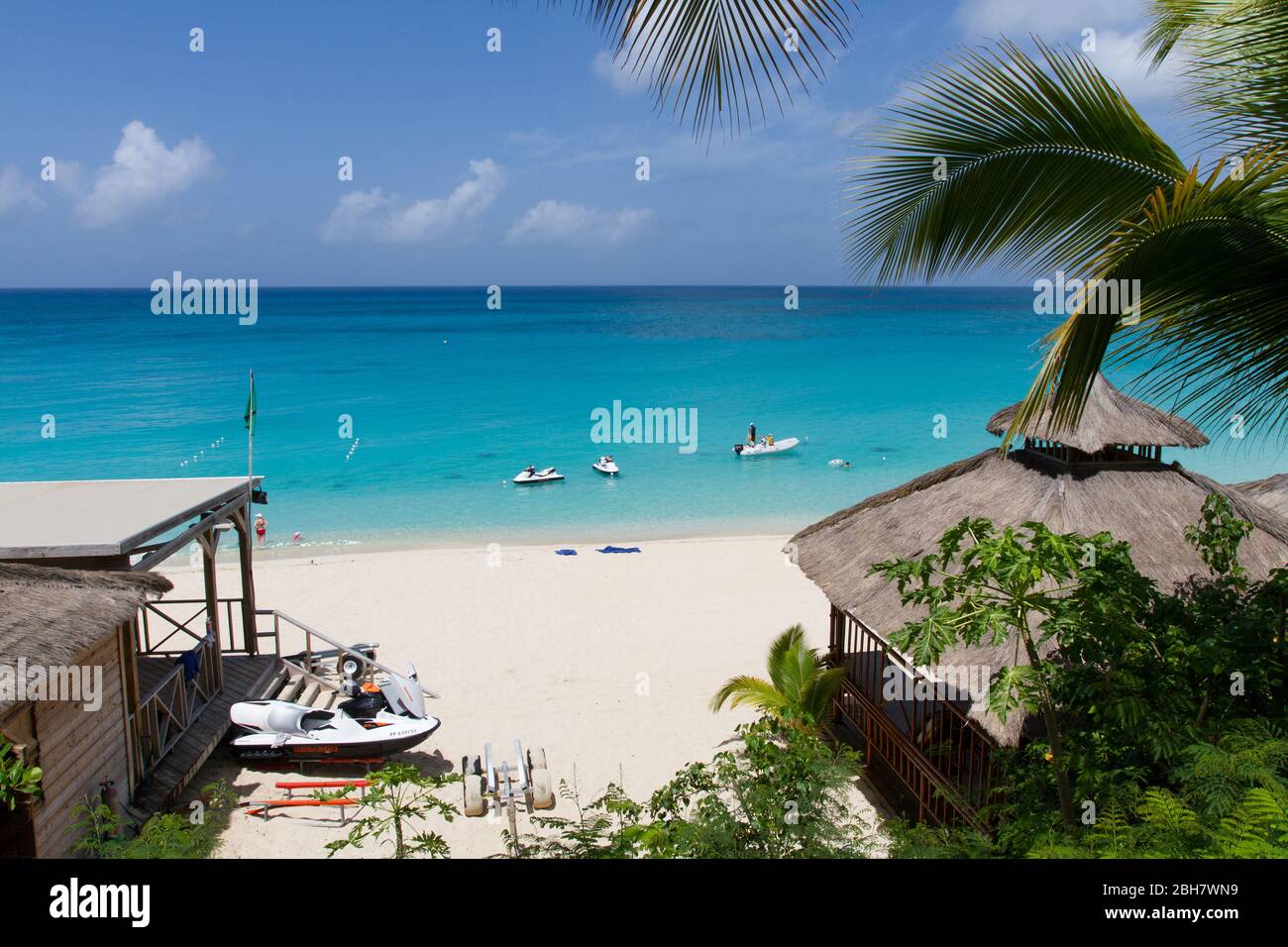 La Samanna plage Saint Martin / Sint Maarten Banque D'Images