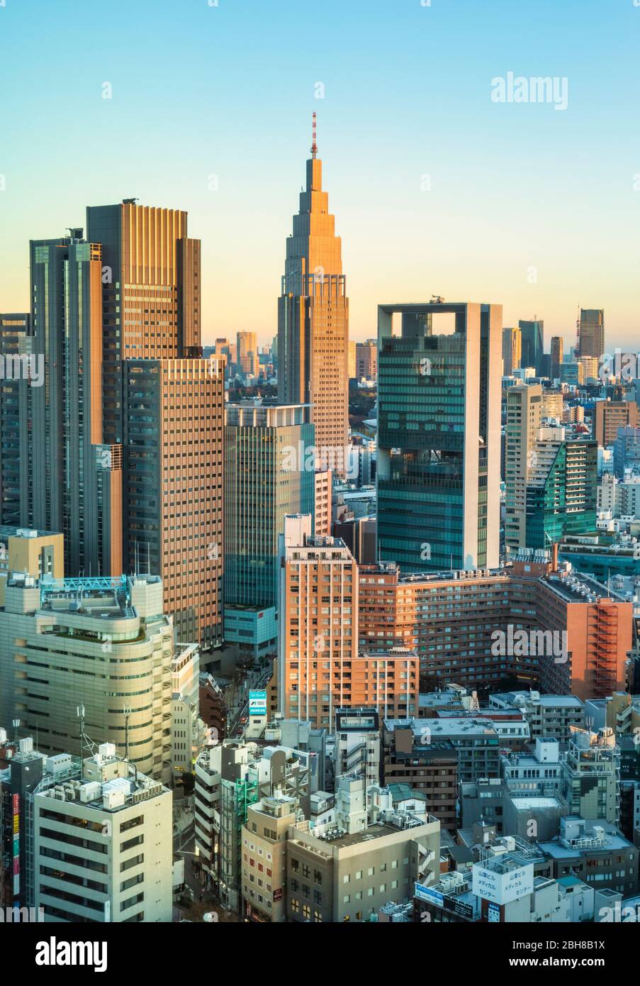 Japon, Tokyo City, quartier Shinjuku, gare de Shinjuku, vue sur le sud Banque D'Images