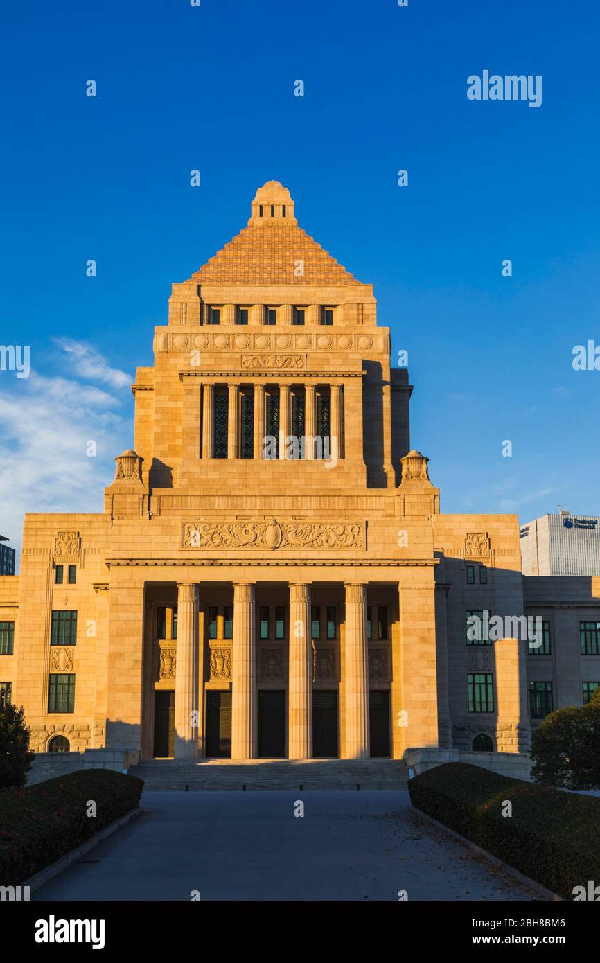 Le Japon, Honshu, Tokyo, Bâtiment de la Diète nationale japonaise Banque D'Images
