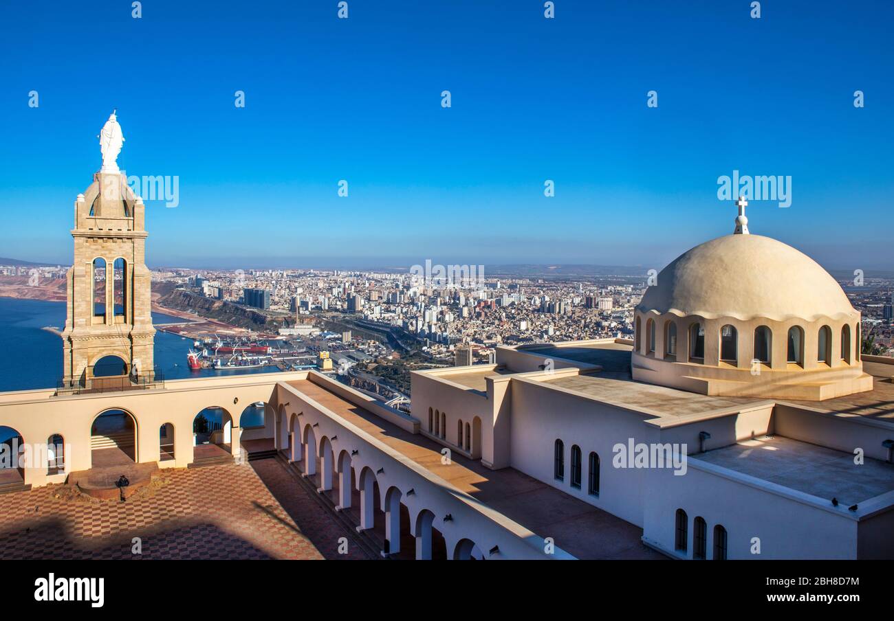 Argelia, ville d'Oran, panorama depuis la montagne Djebel Murdjadjo Banque D'Images