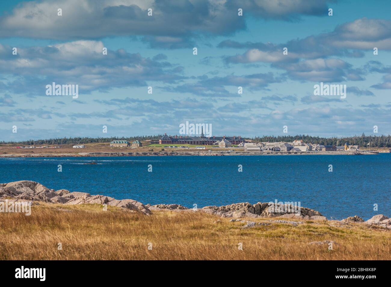 Le Canada, la Nouvelle-Écosse, Louisbourg, Fortress of Louisbourg National Historic Park, Skyline Banque D'Images