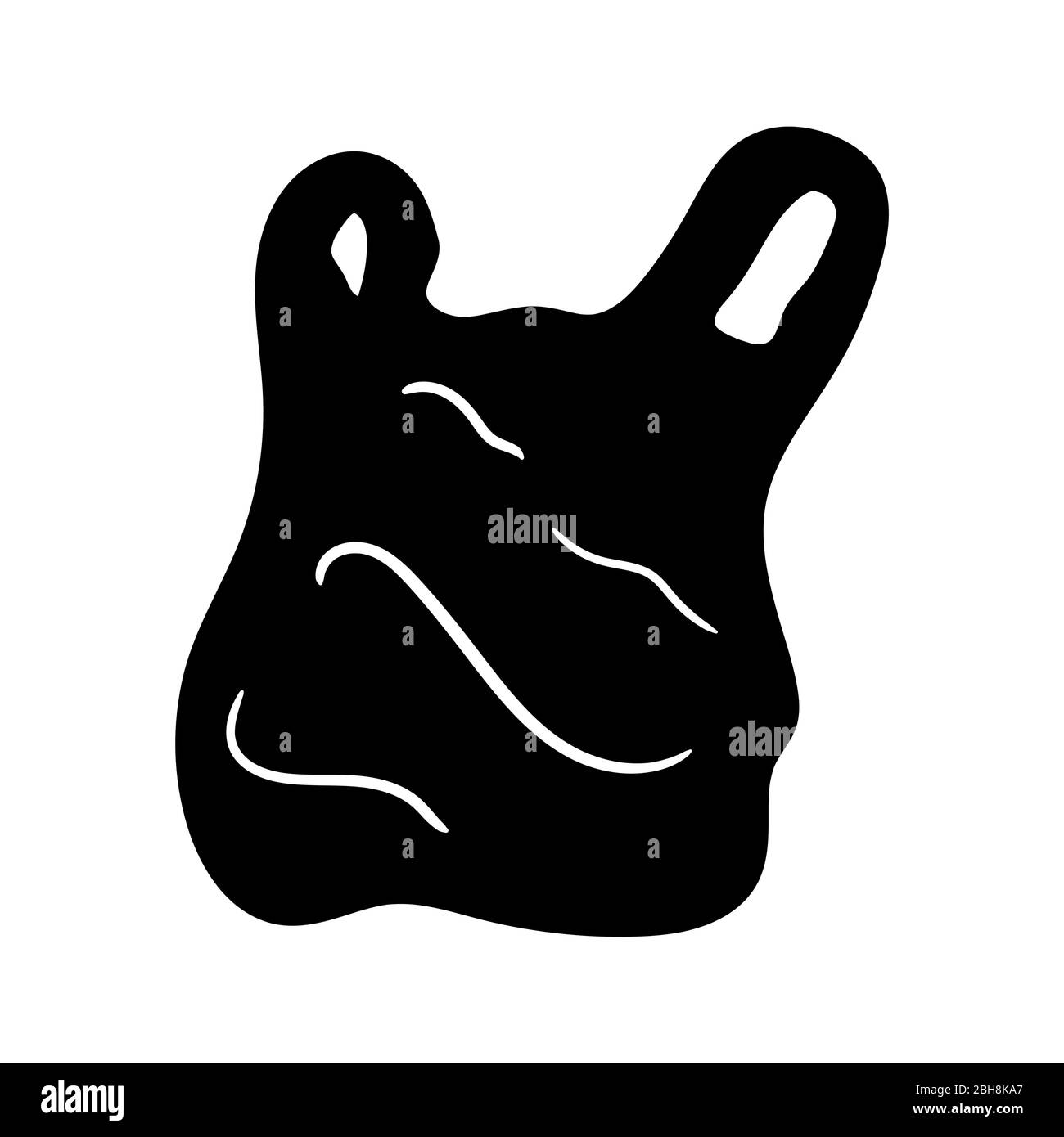 modèle d'illustration de conception graphique vectoriel de sac en plastique noir Illustration de Vecteur