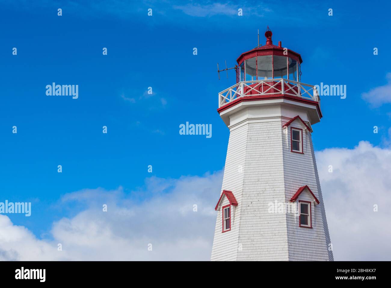 Le Canada, l'Île du Prince Édouard, East Point, phare d'East Point Banque D'Images