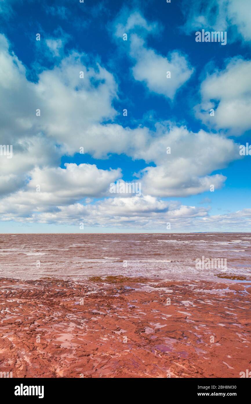 Canada, Île-du-Prince-Édouard, point Prim, mer sur le détroit de Northumberland Banque D'Images