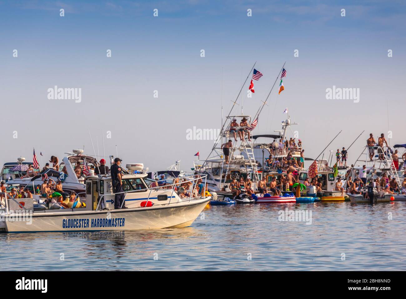 États-Unis, Nouvelle-Angleterre, Massachusetts, Cape Ann, Gloucester, Saint Peters Fiesta, Festival de la pêche italienne traditionnelle, public du festival Banque D'Images