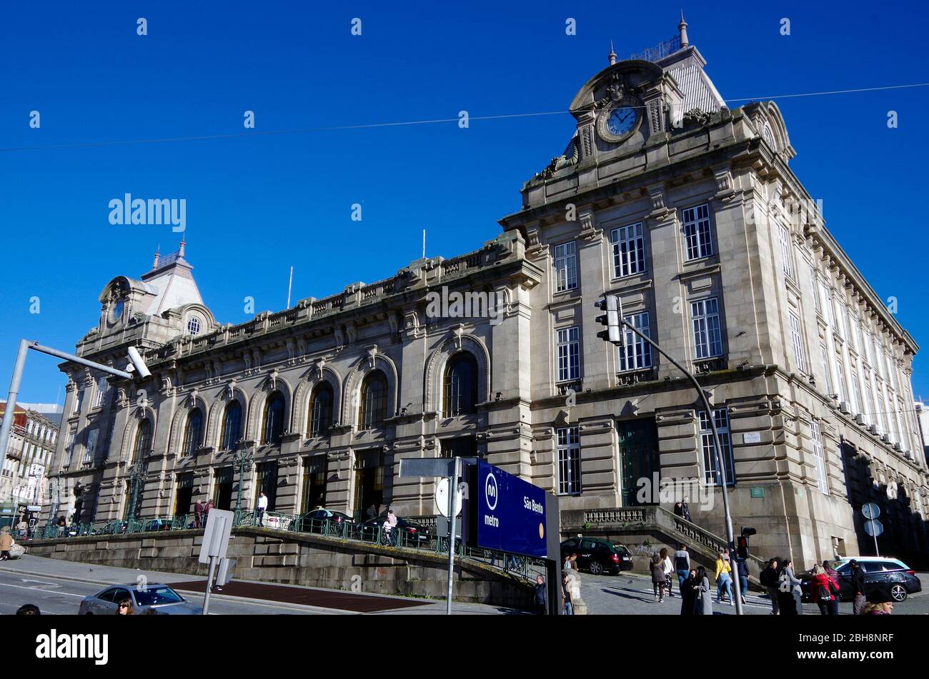 Station Sao Bento, Estação ferroviária de São Bento, Porto, Portugal, un imposant bâtiment des Beaux Arts conçu par Jose marques da Silva, construit en 1904-13 Banque D'Images