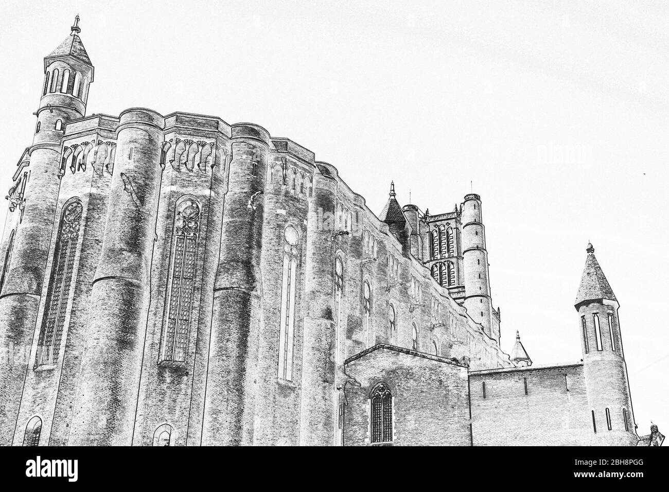 La cathédrale Sainte-Cécile, Albi, Tarn, Occitanie, France Banque D'Images