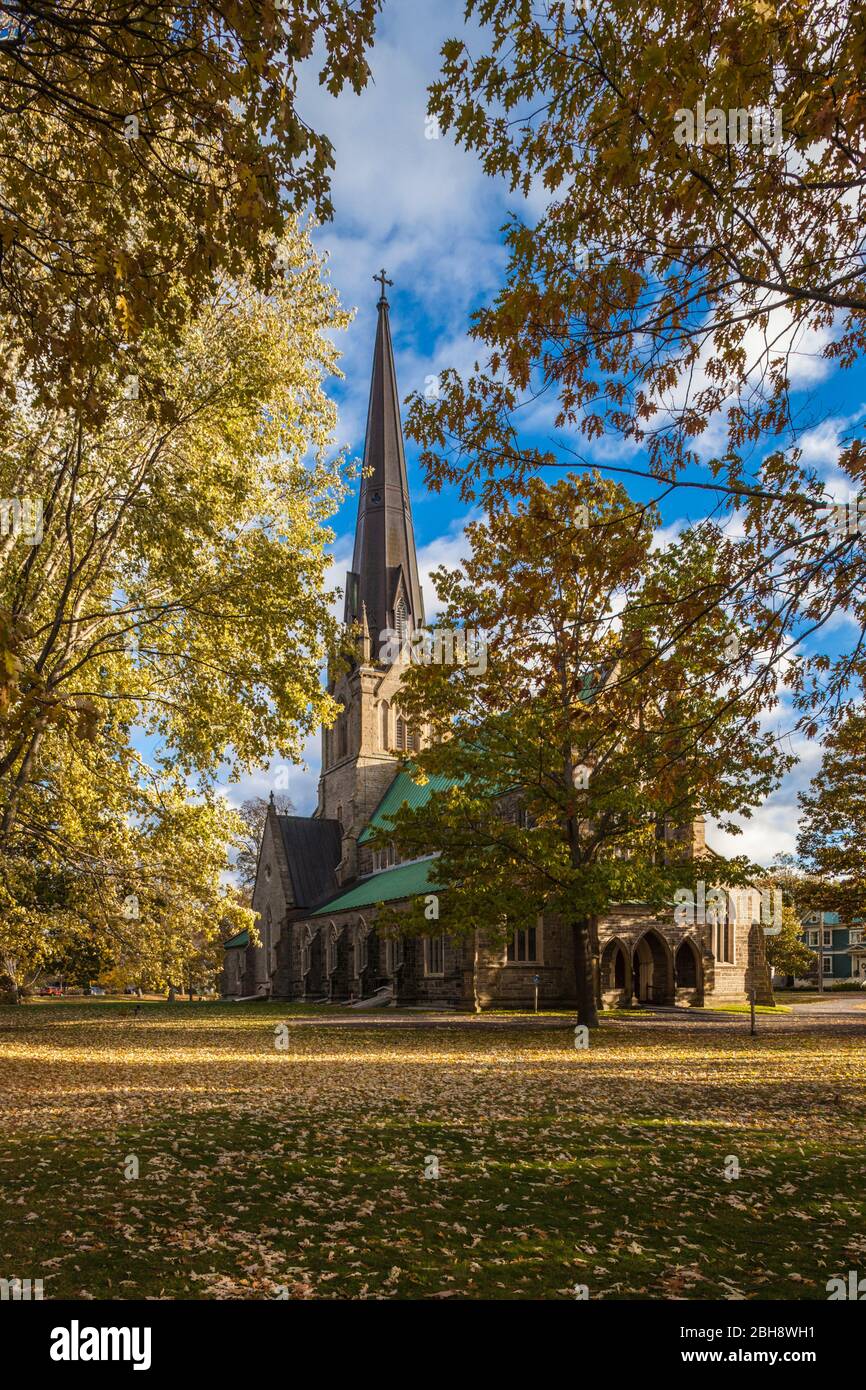 Canada, Nouveau-Brunswick, Centre du Nouveau-Brunswick, Fredericton, la cathédrale Christ Church, extérieur Banque D'Images
